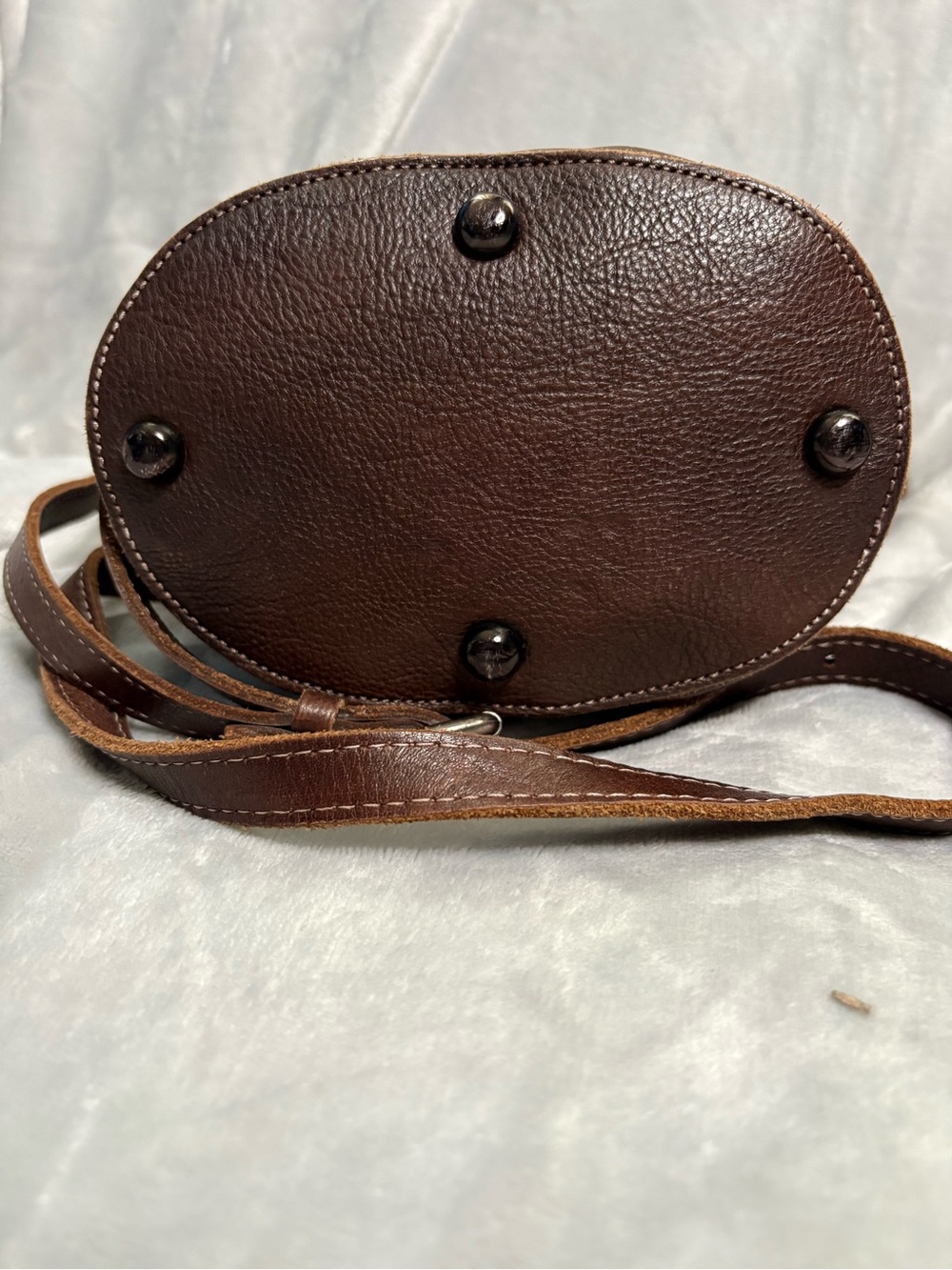 Vintage Italian Artisan Brown Woven Flap Leather Crossbody Bag - Picture 6 of 10
